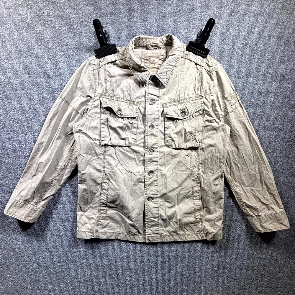 Cluett Peabody & Co. Field Jacket Men's Medium Beige Cotton Utility Work Outdoor